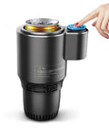 Portable Electric Car Cup Cooler Warmer And Heated Travel Coffee Mug With Aluminum Finish for Dash and Center Console.