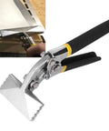 Heavy Duty Alloy Steel Hand Seamer Pliers with grippy non-slip handles for bending and flattening sheet metal, eighty millimeter size.