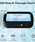 Beast Mode Ultrasonic Jewelry Cleaner 48KHz 22oz Upgraded 2025 Model with ring inside, 360° cleaning, SS tank, 3 timers.