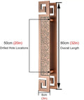 Rustic Barn Door Pull Handle For Interior And Exterior Use, Antique Style Dope Push Pull Hardware with dimensions shown.