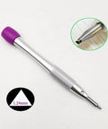 Pro Grade Watch Repair Screwdriver Kit For 3235 Movement Alloy Steel Triangular Rotor Tools with purple handle and 1.24mm tip