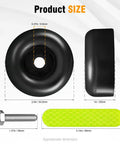 Two Point Five Inch Round Rubber Bumpers For Cargo Trailer Ramp Door With Screw Kit And Reflective Stickers Black