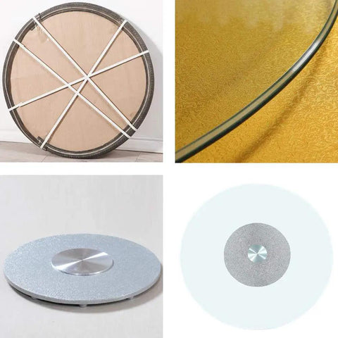 Must Have Glass Lazy Susan Turntable For Dining And Kitchen components and details
