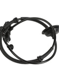 Pair of ABS wheel speed sensors with wiring harness for rear left and right, black.