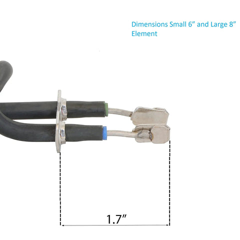 Replacement Range Top Surface Burner Kit For GE And Hotpoint, 4 Pack Including Two 6 Inch WB30M1 And Two 8 Inch WB30M2 connector detail