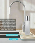 2nd Generation Silicone Faucet Mat, Kitchen Silicone Faucet Drip Catcher with Cuttable Circular Central for Kitchen Sink, Tailor-Made for Faucets with Deck Plate【Beige】 with 7° tilt design and practical raised feature.