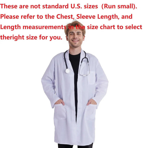 Unisex Scientist Doctor Costume Kit With White Lab Coat, Stethoscope, And Accessories For Halloween on model.