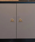 Vintage Brass Frog Cabinet Knob With Lucky Toad Motif Antique Chinese Door Handle on gray cabinet doors