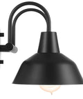 Close-up of matte black light fixture from Dope Dark Academia Matte Black 3-Piece Bathroom Set With 15.5 Inch 2-Light Vanity Light