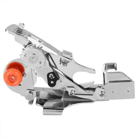 Stainless Steel Ruffler Presser Foot With Adjustable Pleat Depth For Sewing Machines Pro Grade Auto Feed Pleating Attachment Professional Replacement Part For Even Wrinkles And Versatile Stitching, stainless steel sewing attachment