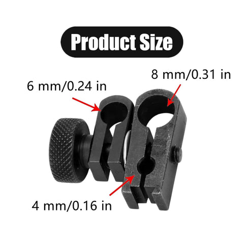 Pro Grade Dial Indicator Clamp Chuck For Dovetail Clamp Gauge, Rotatable Precision Holder, Tungsten Steel, Fits 8mm 6mm 4mm Shafts
