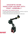 Magnetic Base Indicator Holder With Post Assembly showing three adjustable pivots and easy adjust knob Model 660