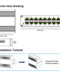 Beefy 16 Port Gigabit PoE Plus Switch With 30W Per Port And 360W Budget Dual Redundant 48 To 57 Volt DC Power Inputs diagram.