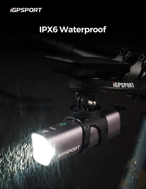 Beast 500 Lumens Rechargeable Bike Light With Auto On And Off Waterproof IPX6 Bicycle Headlight For Night Riding Wide 220 Degree Beam 100 Meter Range Rugged Front Light For Cyclists
