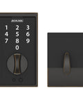 Keyless Front Door Lock With Touchscreen Keypad In Aged Bronze No Keys Needed Easy Out Of Box Setup Up To 19 Access Codes