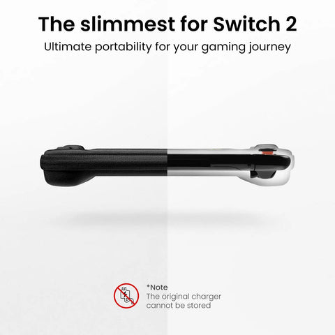 Side view of Must-Have Slim Carrying Case For Nintendo Switch 2 Model 2025, showcasing its ultra-slim profile and portability.