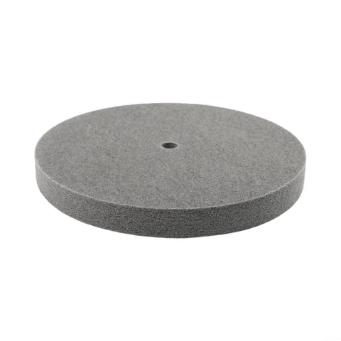 10 Inch Nylon Fiber Deburring Wheel For Grinders And Buffing Machines, 180 Grit Cup Abrasive Disk, 16mm Arbor, 25mm Thick, side view
