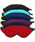 Block Out Eye Mask With Earplugs For Deep Sleep And Travel Black One Size Lightweight Polyester Cozy Comfort Blocks Light And Noise Includes Reusable Earplugs Easy Care Hand Washable Sleep Aid, five color masks