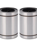 Two Pack LM40UU Linear Ball Bearings 40Mm Inner Diameter 60Mm Outer Diameter Steel Linear Motion Bushings, front view.