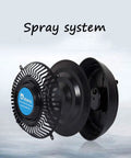 Close-up of the spray system of Keep Your Cool With This Badass Three Speed Free Standing Gym Misting Fan.