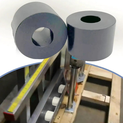 Heavy Duty Panel Saw Roller Replacement For Cut 6480 Vertical Saw, 2.5 Inch Diameter With 1.0 Inch Bore Cnc Machined Pe Plastic close-up view.
