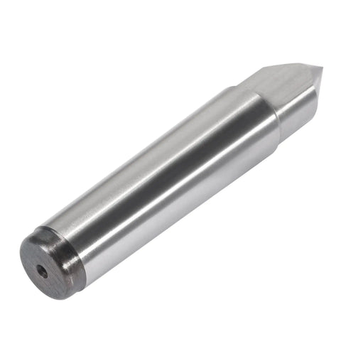 Rugged Mt3 Lathe Tailstock Dead Center Featuring Tungsten Carbide Tipped Sixty Degree Point With Half Notched Shank For Workshop Grade Metal Milling And Finewood Craft Projects