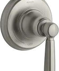 Bancroft Volume Control Trim With Lever Handle In Vibrant Brushed Nickel Finish, Solid Brass Construction For Long Lasting Performance