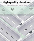 15 Pieces Slotted Aluminum DIN Rails, 4 Inch Long, 35mm Wide, 7.5mm High displayed with high quality aluminum