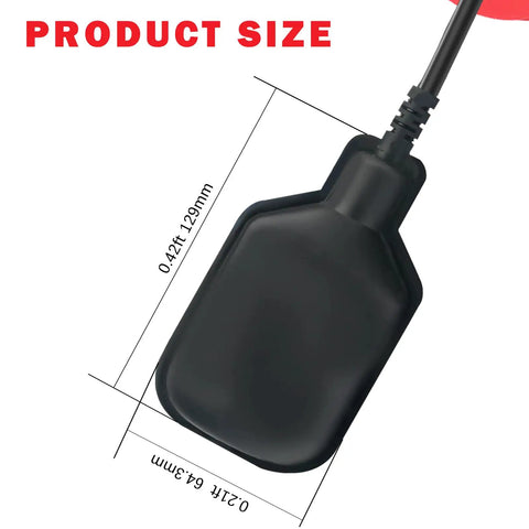 IP68 Waterproof Heavy Duty Vertical Float Switch With Counterweight For Septic Tanks Sewage Basins And Water Tanks Liquid Level Sensor With Automatic Water Supply And Drainage Control 13 Foot Cable 0 To 65 Celsius Temperature Range 4A, 129mm size