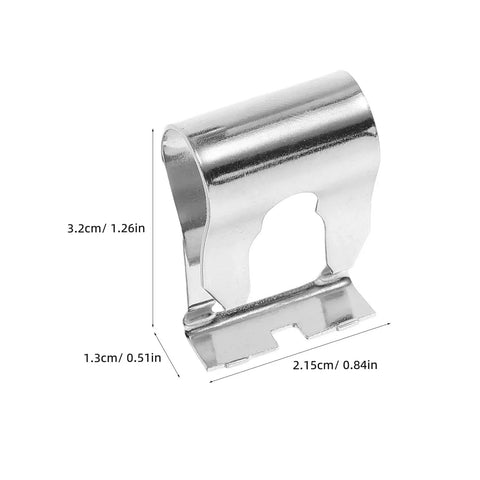 Universal Auto Windshield Wiper Linkage Repair Clips Kit Built Tough With Heavy Duty Stainless Steel, 3.2cm long clip shown.