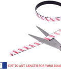 Scissors cutting Magnetic Tape Strips Roll With Adhesive Backing For Lightweight DIY Projects And Fridge Or Whiteboard Organization.