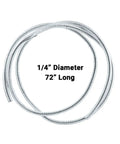 Rad 72 Inch Chrome Wire Loom Durable Corrugated Polypropylene Tubing protects electrical wiring with 1/4" diameter.