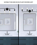 4-Light Matte Black Vanity Light For Bathroom Over Mirror, 30-Inch, E26 Socket, 60 W Max, Bulbs Not Included, Farmhouse Style Fixture