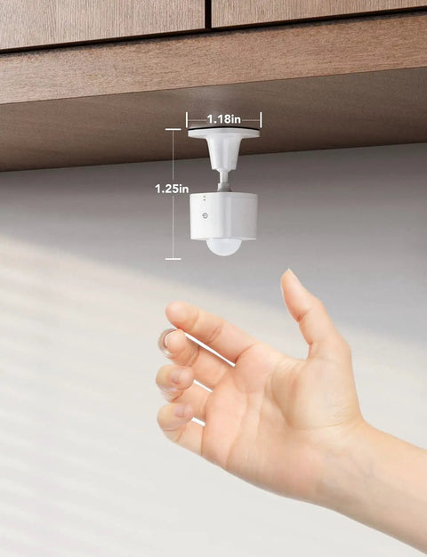 Smart Motion Sensor For Home Automation With Group Control Over Unlimited Devices, Wireless Mini Contact Sensor in hand