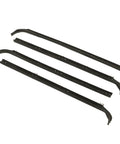 Premium Front Window Weather Strip Kit For 1987-1996 Ford Bronco Black Rubber Inner Outer Seal Sweep Trim That Kills Road Noise And Looks Absolutely Fresh While Keeping Your Ride Dry And Cool All Year Round four black rubber window seals