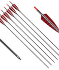 Six Pack 30 Inch Carbon Arrows For Compound Recurve And Traditional Bows With 100 Grain Screw Tips 4 Inch Turkey Feathers Spine 700