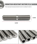 Close-up of Titanium Stud Bolt Nut Kit For Harley Sportster 883 1200 Dyna Softail Electra Glide Road Glide Road King Fat Boy