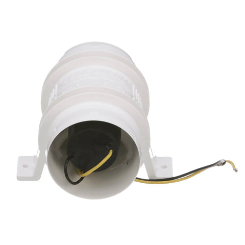 Top Shelf In Line Bilge Blower With Super Slick Five Blade Fan for ventilation, featuring compact design and wiring.