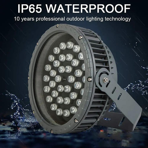 108W RGB Wall Washer Outdoor Spotlight With Remote Dope Color Changing Stage Lights For Weddings Parties Patio And Landscape Lighting IP65 Waterproof US 3 Plug, aluminum