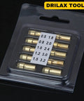 10 Piece Brass Collet Set For Dremel Rotary Tools Fits 0.5mm To 3.2mm Bits And 1/8 Inch Shank in packaging