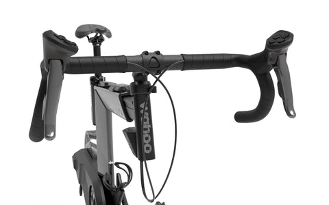 Front view of KICKR Bike Pro Indoor Trainer With Realistic Flywheel Resistance And Integrated Motor Delivers True Gradient Feel
