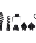 7 Piece Tough As Nails Steel Dredger Cutter Heads For Drain Snake Rods To Knock Out Greasy Kitchen Sink Clogs And Banish Bathroom Blockages Fast.