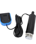 Heavy Duty Tough As Nails Cordless Submersible Sump Pump With 500 Gph Flow And 16 Foot Head showing battery attachment and cabling.