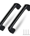 RV Grab Handle Set Aluminum Entry Door Assist Bar For Camper Trailer Truck Cargo Trailer And Boat 2 Pack Black Tough As Nails Rust Resistant Aluminum With ABS Mounts For Easy Secure Grip In Any Weather