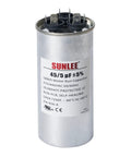 Dual Run Capacitor 45 And 5 Microfarads For HVAC Plug And Play 370V 440V CBB65 Round Replacement, Replaces 12288 TRCFD455