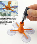 Upgraded Windshield Repair Kit for Chips and Cracks with suction cups and applicator, used for Easy Windshield Chip Repair for Cars, Trucks, and Shop Use