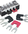 12 Pack Jumper Terminal Block TB 1502 Short Circuit Side Plug-In Connectors Black Red 0.35 Inch Pitch with conductors