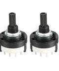 12 Position Rotary Switch Selector 1 Pole 12 Throw Band Channel Single Deck Pack Of 2 For Radio TV And Industrial Control Equipment