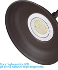 Close-up of LED bulb on Gooseneck Barn Light With Dusk To Dawn Sensor Outdoor Wall Sconce Vintage Farmhouse Vibe Swivel Head