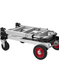 Beefy Heavy Duty 2 In 1 Aluminum Hand Truck Dolly Convertible With One Hand Switch For Versatile Lifting Up To 440 Lbs Four Wheel Or 220 Lbs Two Wheel, folded cart view
